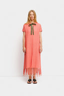 Lambada Fringed Linen Maxi Dress