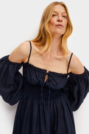 Cancan Linen Maxi Dress