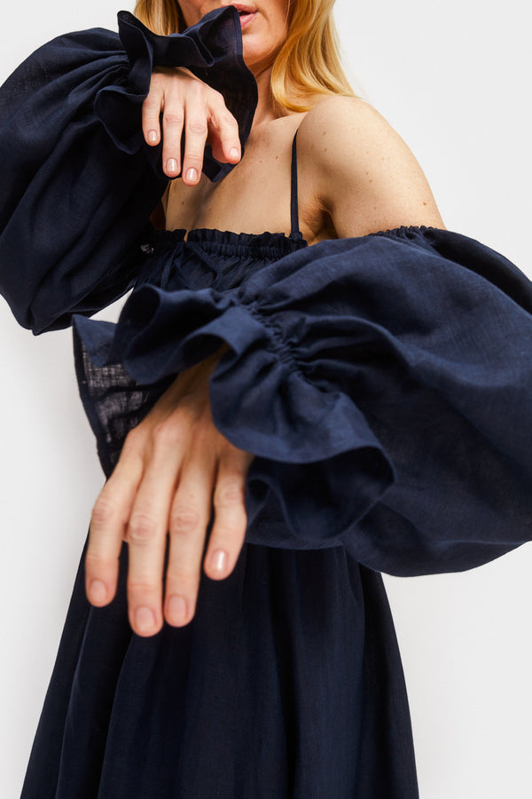 Cancan Linen Maxi Dress