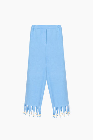 Lambada Fringed Linen Pants