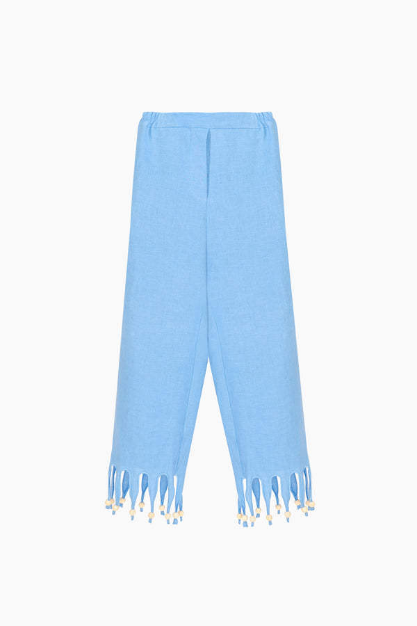 Lambada Fringed Linen Pants