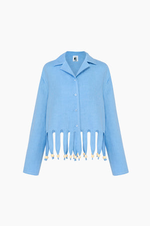 Lambada Fringed Linen Shirt