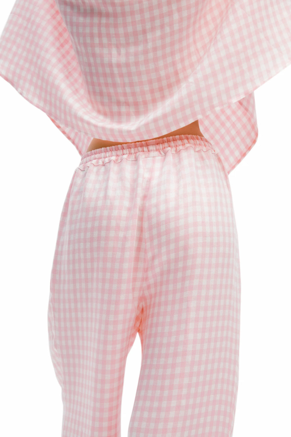 Pink Vichy Pastelle Oversized Pants