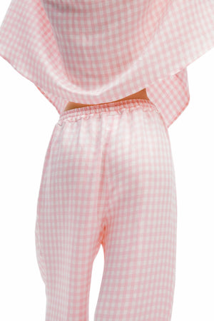 Pink Vichy Pastelle Oversized Pants