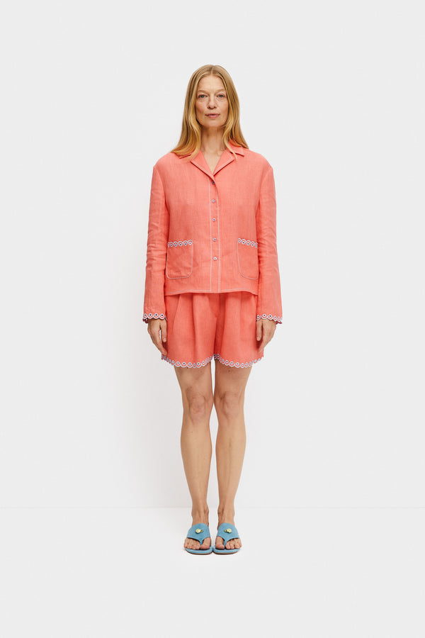 Petra Embroidered Linen Shirt