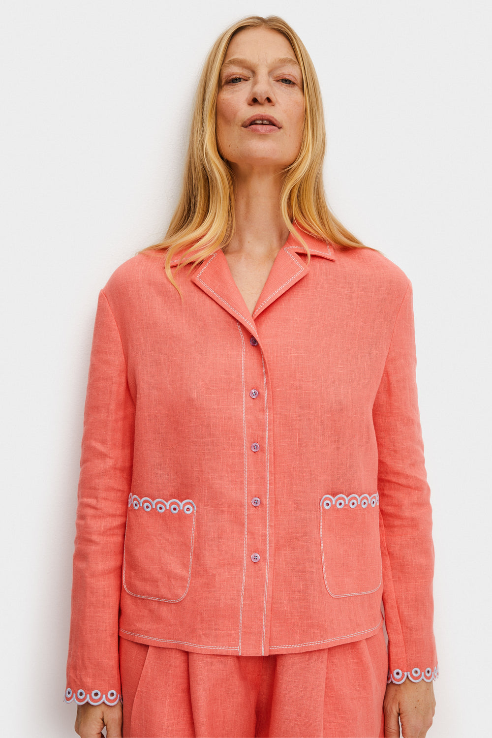 Petra Embroidered Linen Shirt