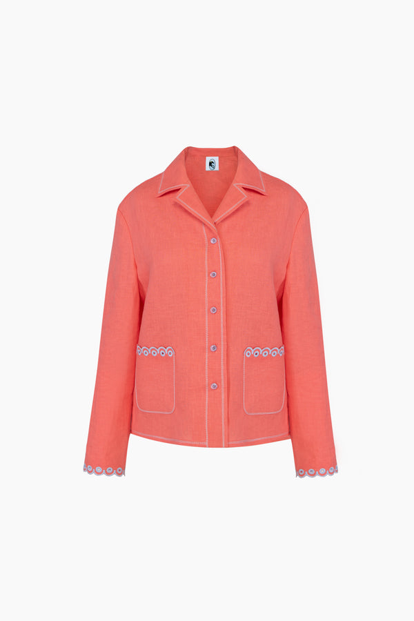 Petra Embroidered Linen Shirt