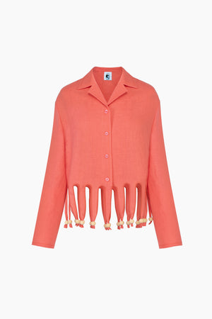 Lambada Fringed Linen Shirt