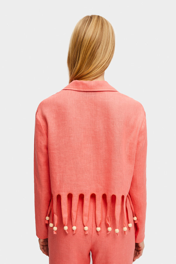 Lambada Fringed Linen Shirt