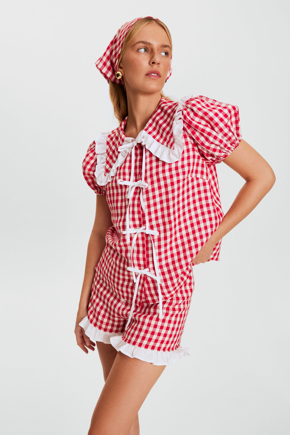 Puff Three-Piece Linen Set