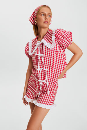 Puff Three-Piece Linen Set