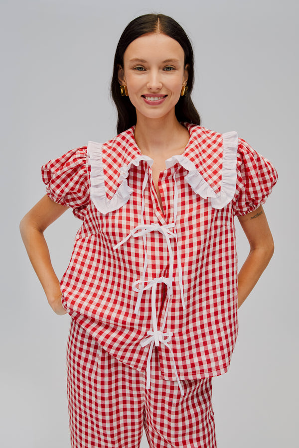 Puff Three-Piece Linen Set