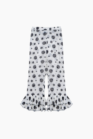 Samba Ruffled Chiffon Polka Dot Pants