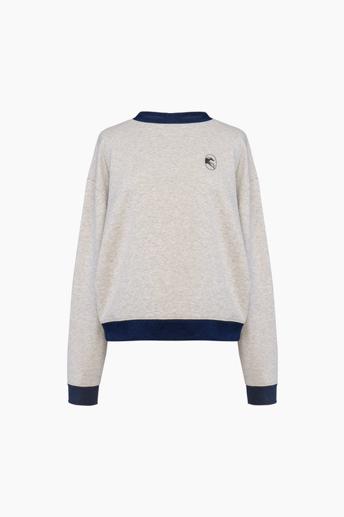 Grey Relaxed Stretch-cotton Jersey Sweatshirt
