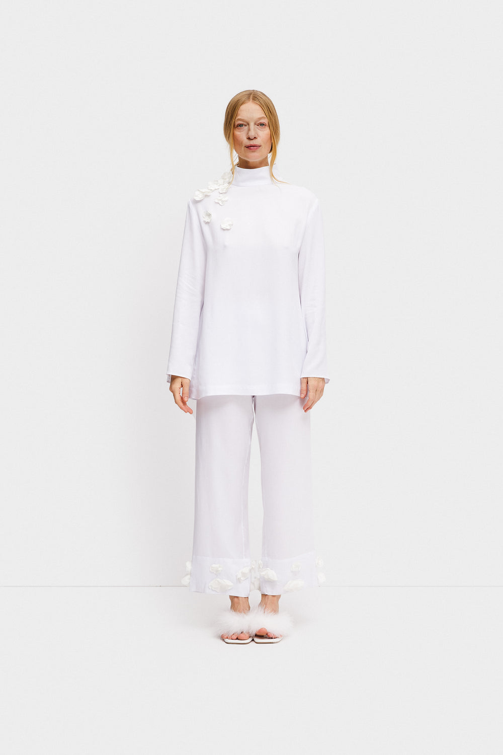 The Bloom Black Tie Pajama Set