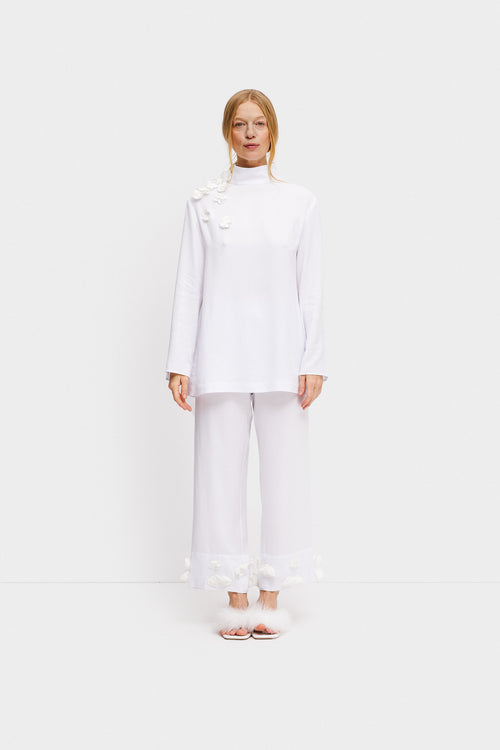 The Bloom Black Tie Pajama Set