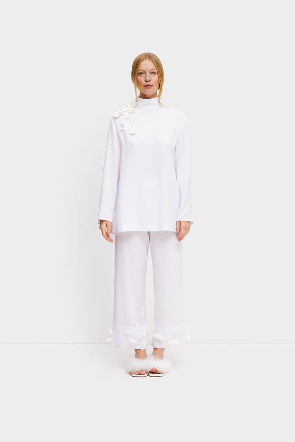 The Bloom Black Tie Pajama Set