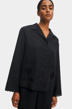 Sofia Linen Embroidered Shirt