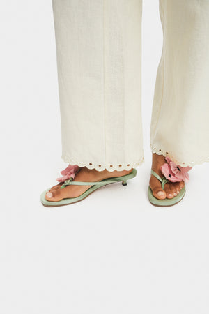 Sofia Linen Embroidered Pants