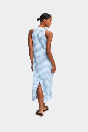 The Bloom Maxi Linen Vest Dress