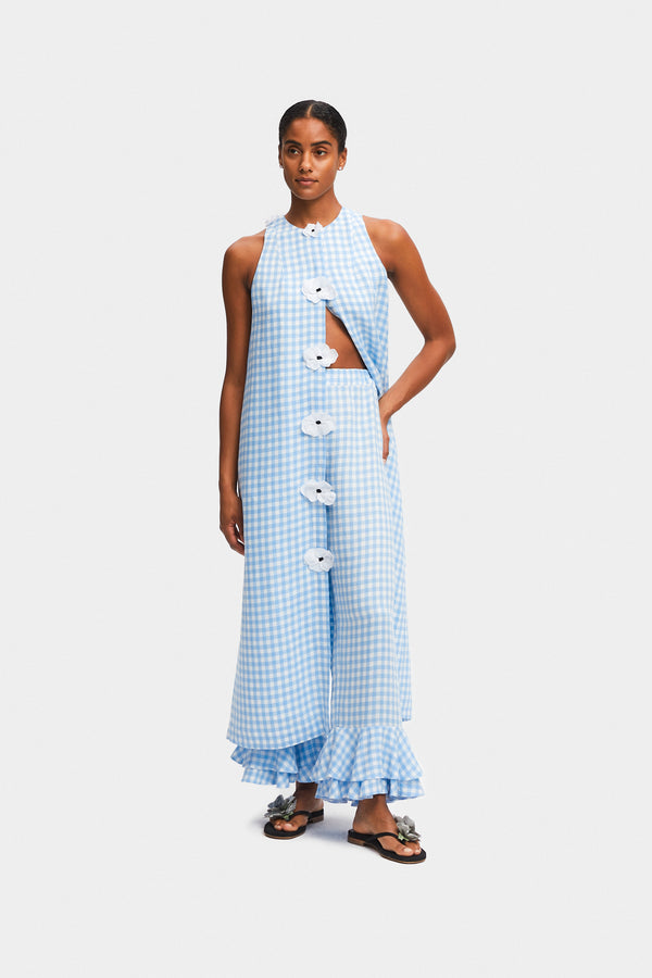 The Bloom Maxi Linen Vest Dress