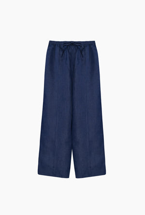 Navy Unisex Linen Pants