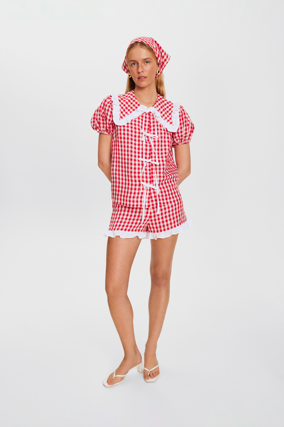 Puff Three-Piece Linen Set