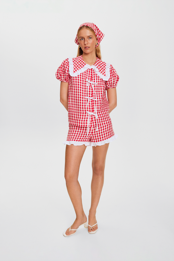 Puff Three-Piece Linen Set