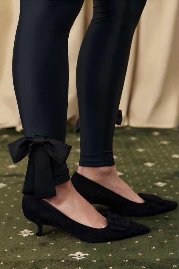 Lola Leggings with Black Bow Detail