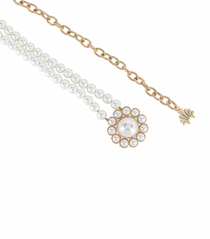 Clementine White Pearl Charm Belt