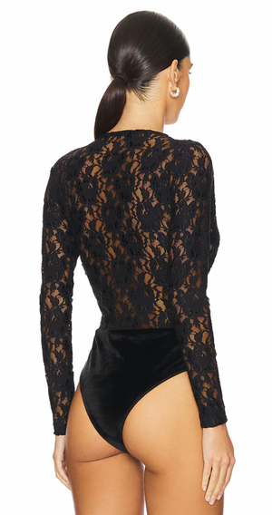 Black Lace Amanda Bodysuit