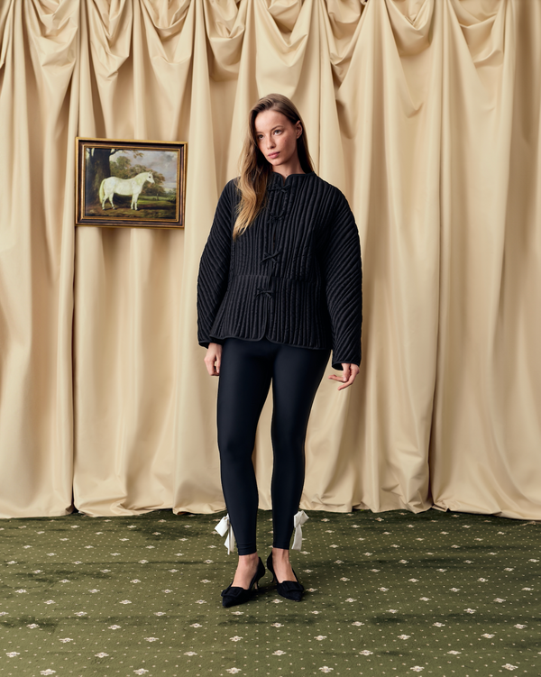 Black Hebao Quilted Jacket