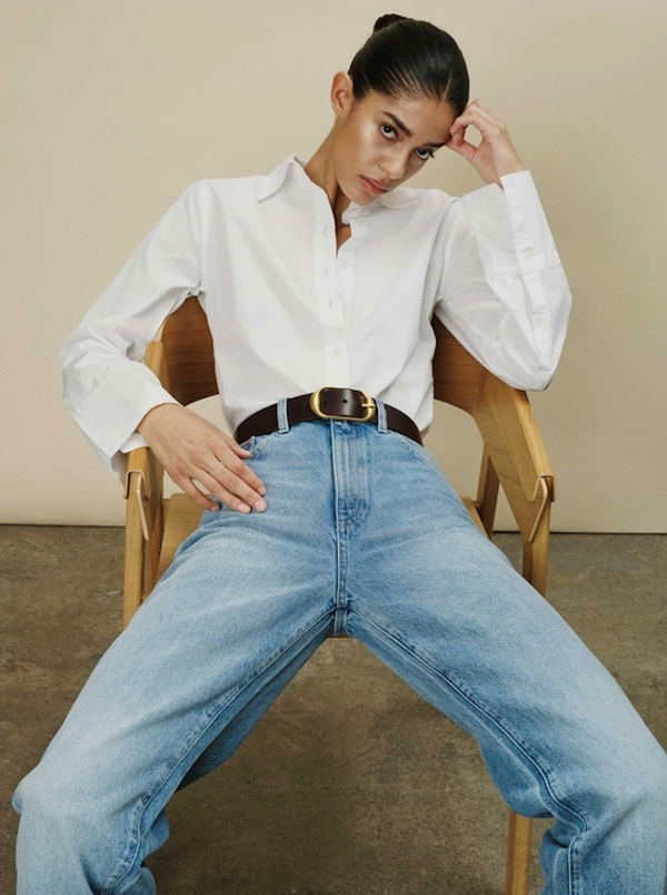 White Poplin Lisette Shirt