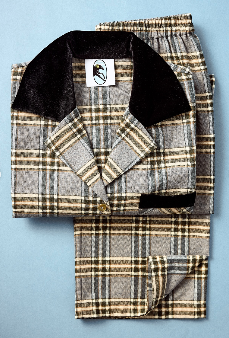 Checked Cotton-Flannel Set