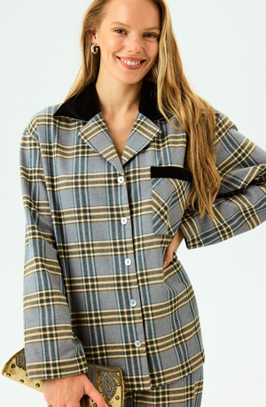 Checked Cotton-Flannel Set