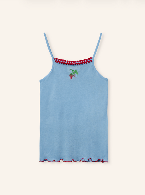 Dusty Blue Mia Strap Top