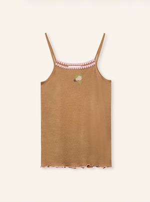 Nougat Creme Mia Strap Top