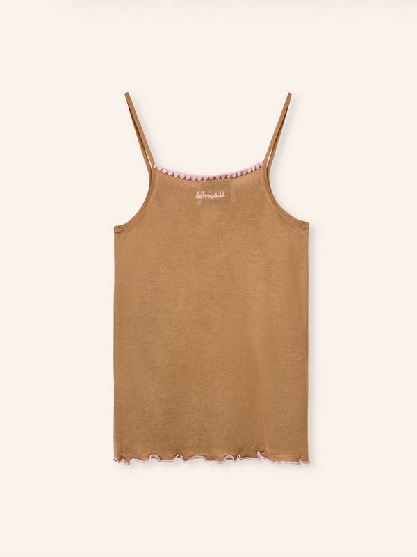 Nougat Creme Mia Strap Top