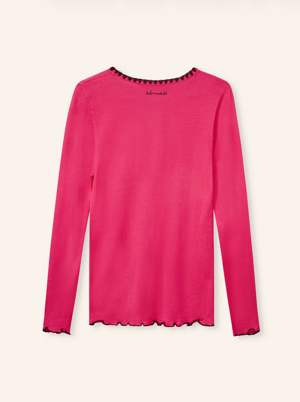 Strawberry Pink Andrea Long Sleeve T-shirt