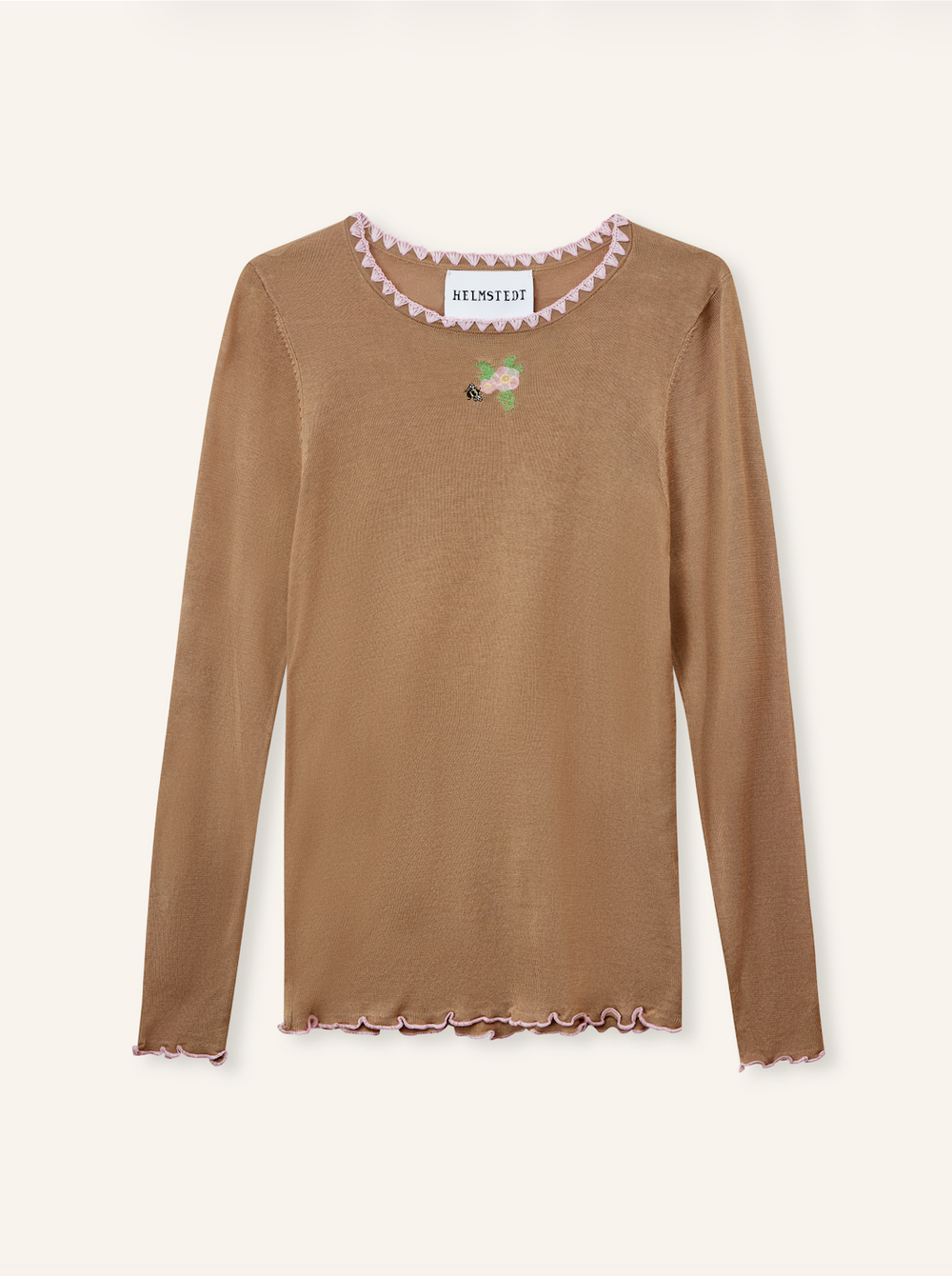 Nougat Creme Andrea Long Sleeve T-Shirt
