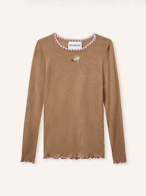 Nougat Creme Andrea Long Sleeve T-Shirt