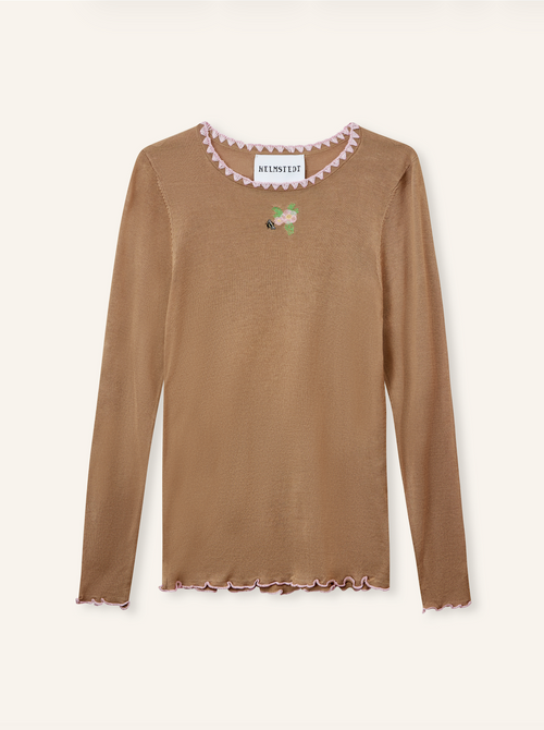 Nougat Creme Andrea Long Sleeve T-Shirt