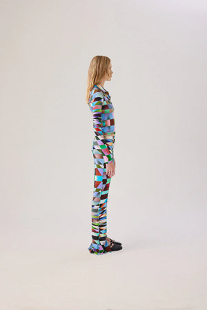 Duo Kaleidoscope Printed Knit Top