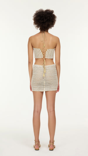 Sierra Hand-Crochet Mini Dress