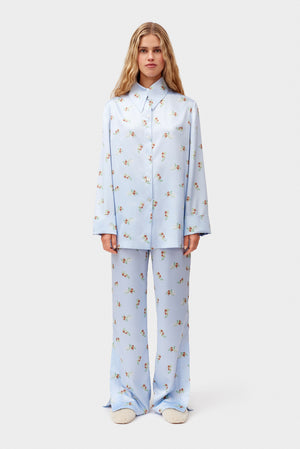 Blue Blossom Printed Shirt