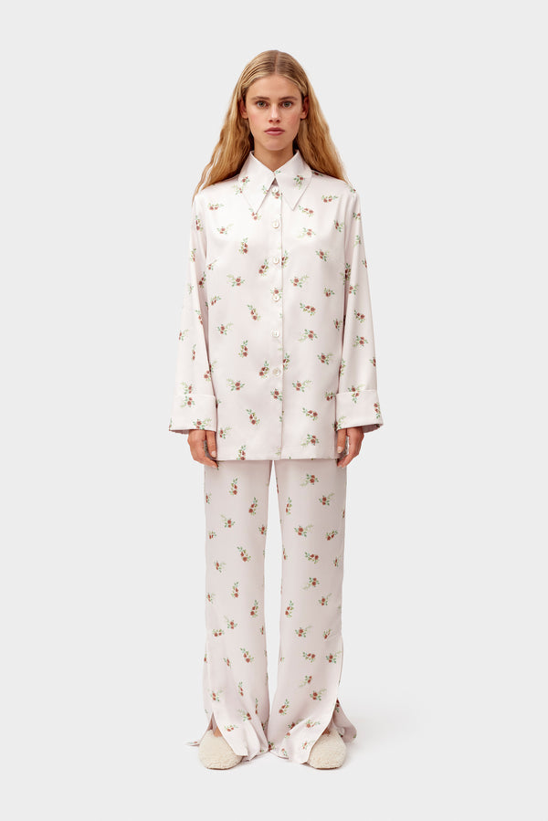 Beige Blossom Printed Shirt