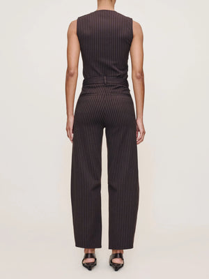 Brown & Blue Stripe Miro Barrel 28" Pants