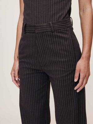 Brown & Blue Stripe Miro Barrel 28" Pants
