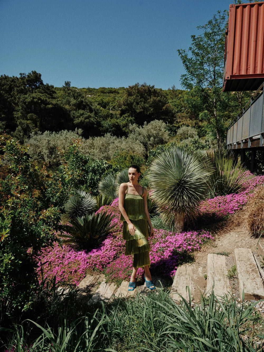 Angelica Fringed Maxi Dress