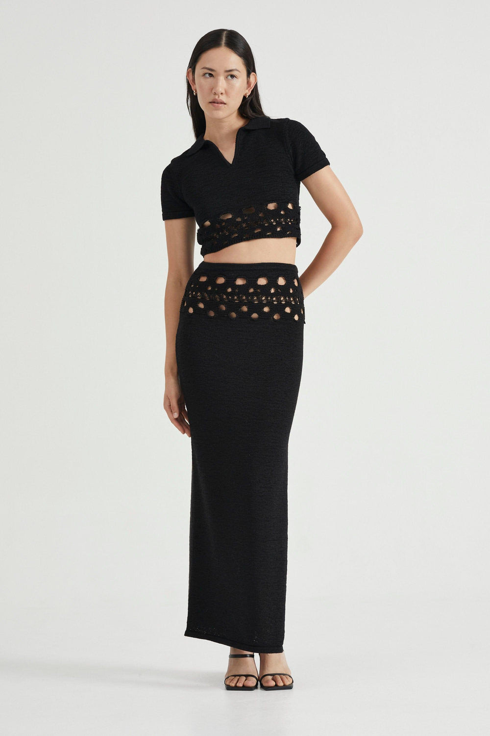 Break Away Knit Polo Top